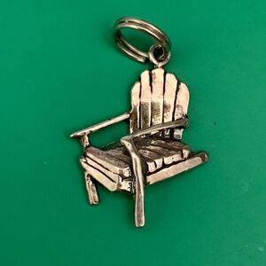 .925 Adirondack Chair Sterling Silver Jewelry Charm #beach #garden